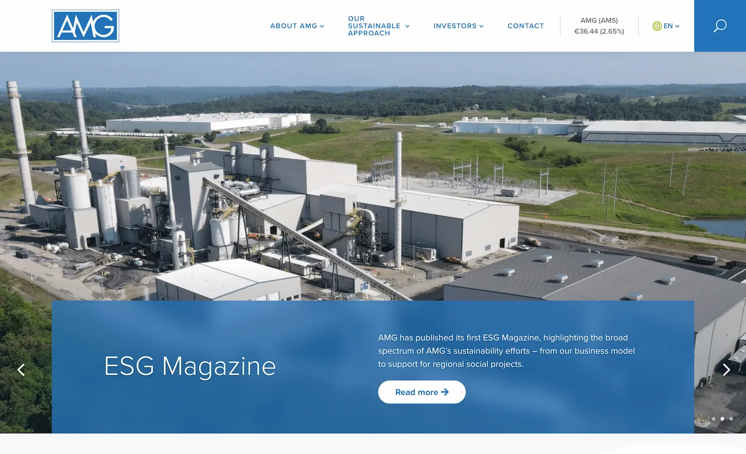 AMG homepage hero