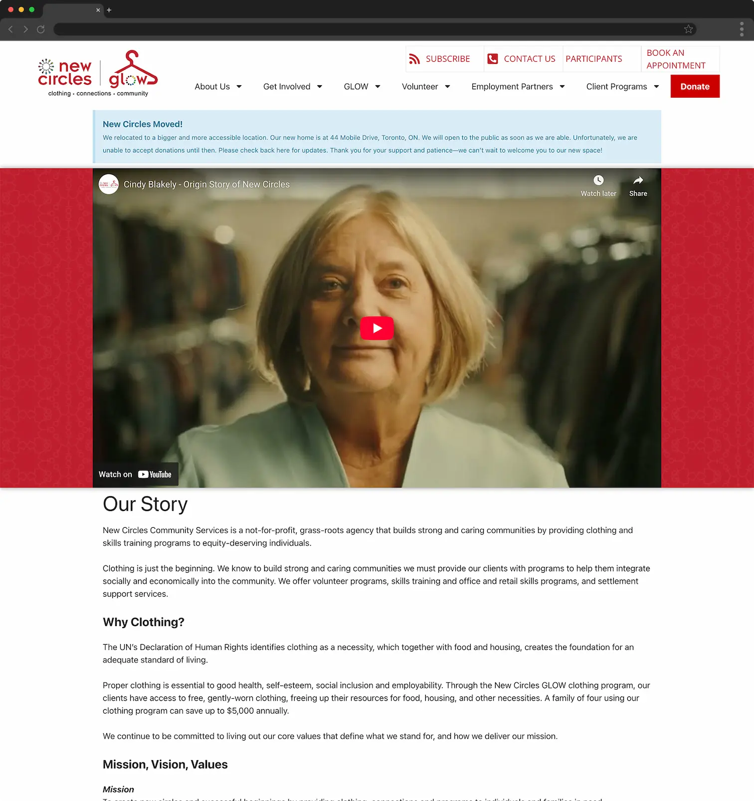 Homepage design before.